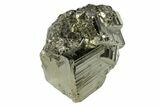 Shiny, Cubic Pyrite Crystal Cluster - Peru #173264-1